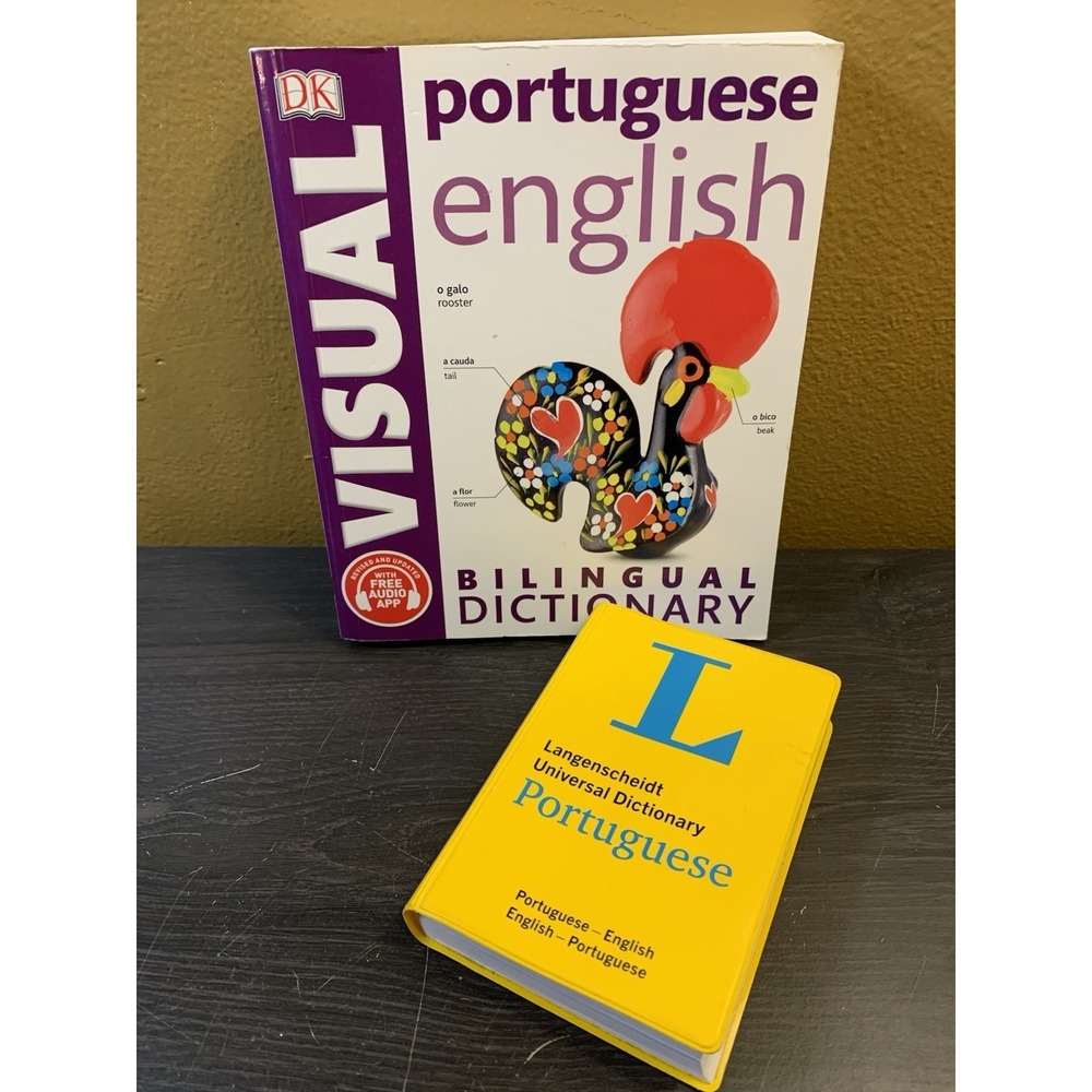 Lot Langenscheidt Pocket Dictionary Portuguese‎ & DK Visual Dictionary